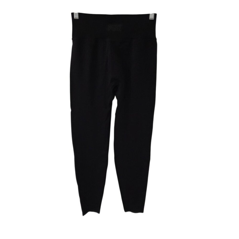 Victoria's Secret PINK Sport Leggings Black High Waisted Stretch‎ Medium NEW